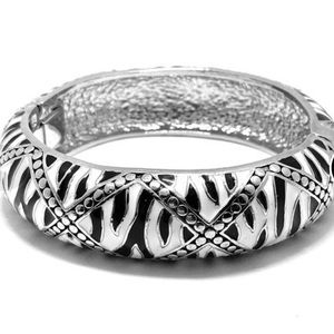 Zebra Stripe Bangle Bracelet